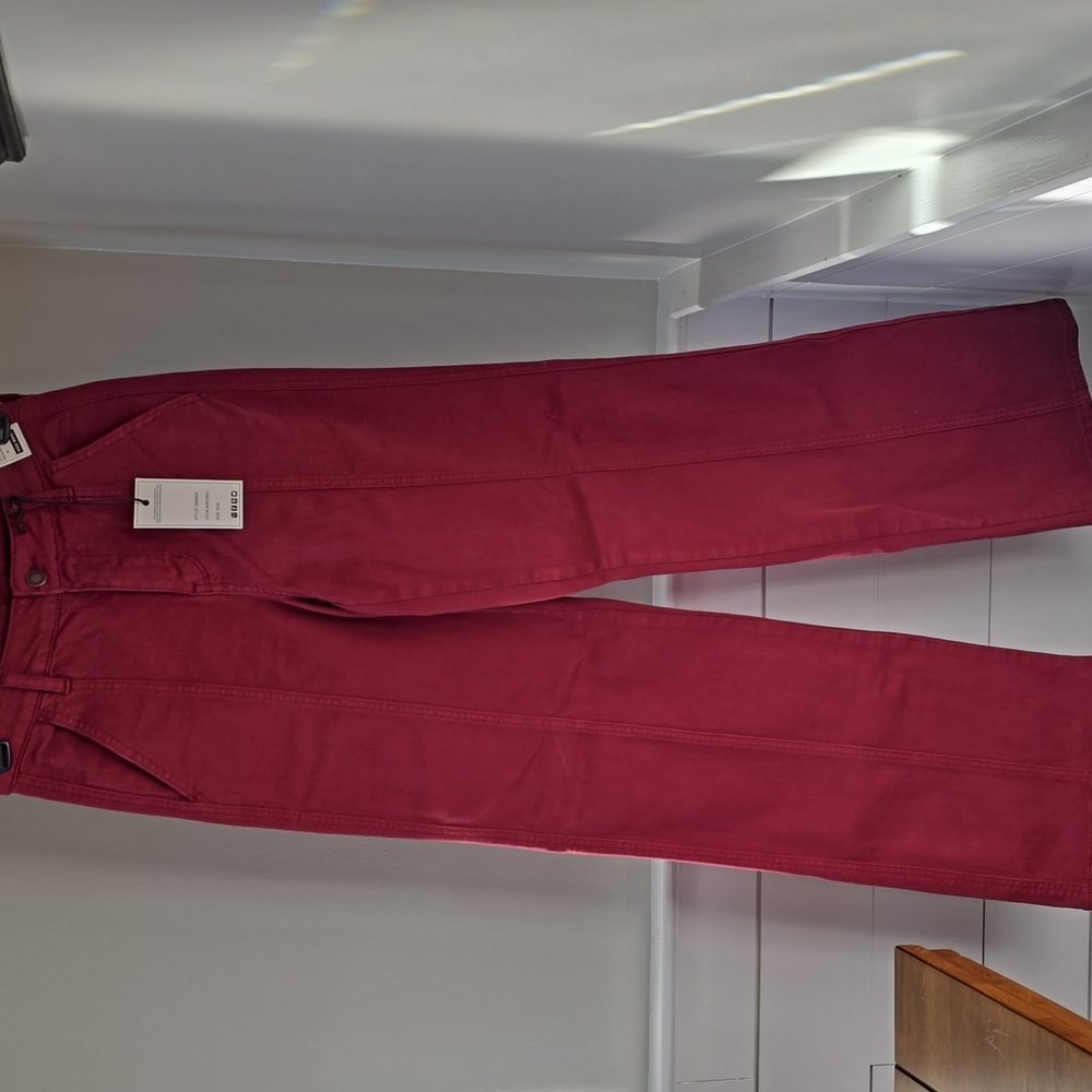 JB Wide Leg Burgundy Jeans